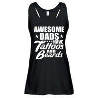 Awesome Dads Have Tattoos And Beards Ladies Essential Flowy Tank