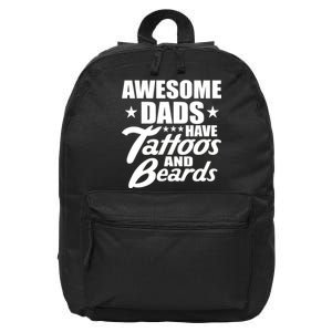 Awesome Dads Have Tattoos And Beards 16 in Basic Backpack