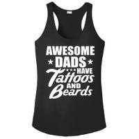 Awesome Dads Have Tattoos And Beards Ladies PosiCharge Competitor Racerback Tank