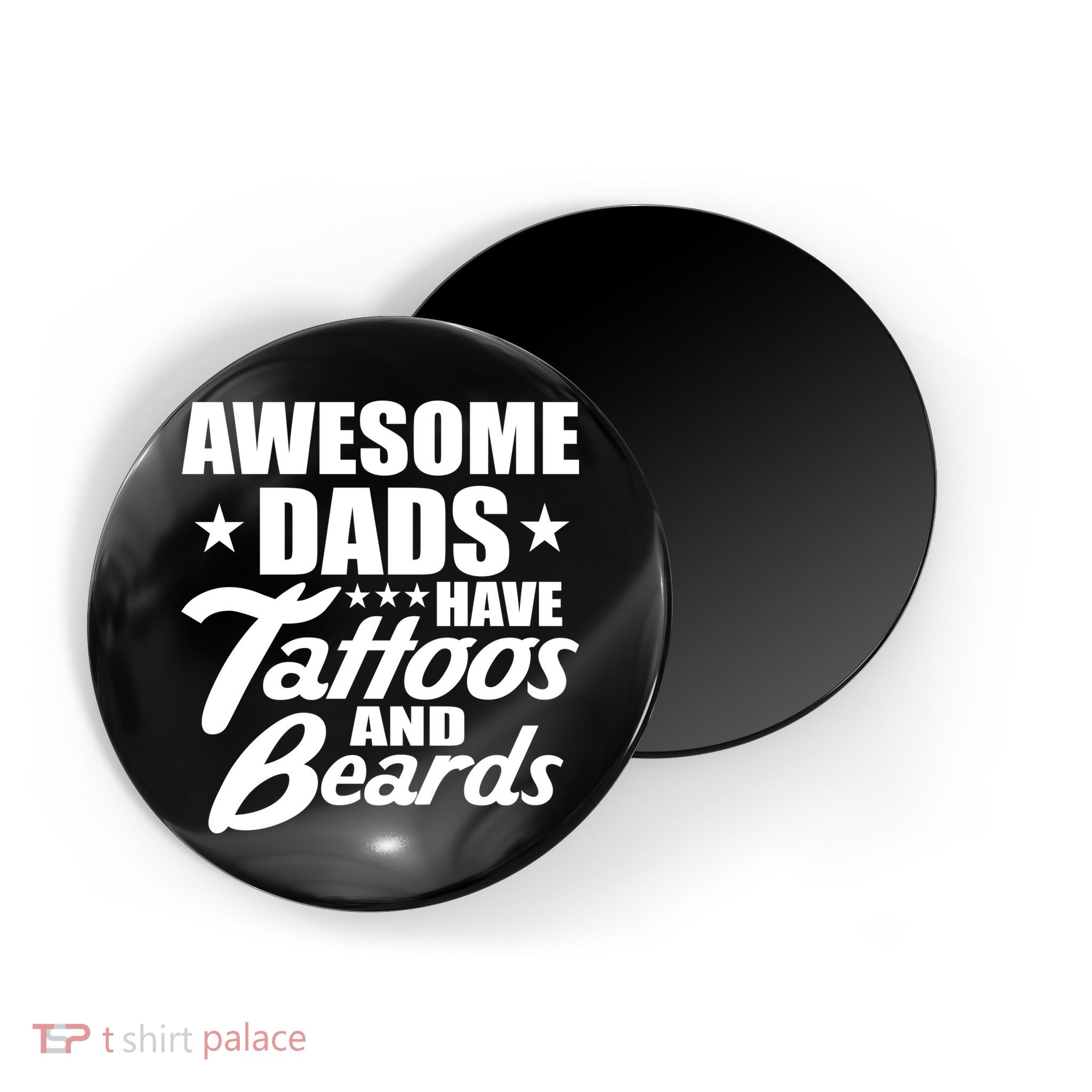 Awesome Dads Have Tattoos And Beards Magnet