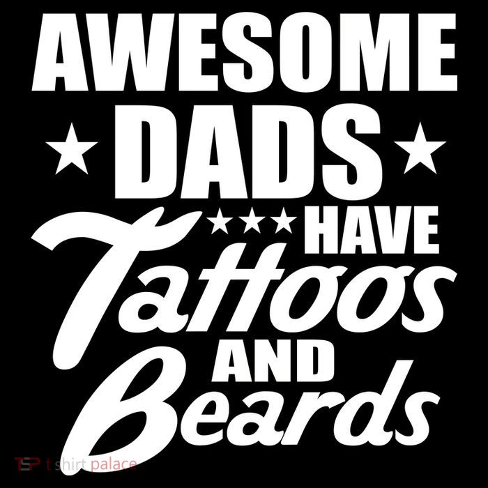 Awesome Dads Have Tattoos And Beards Premium T-Shirt