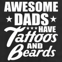 Awesome Dads Have Tattoos And Beards Microfiber Hand Towel