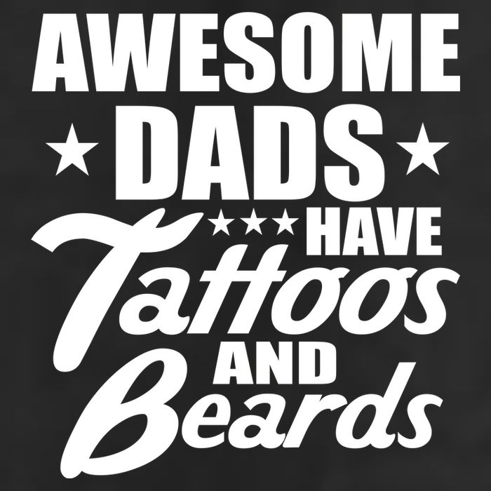 Awesome Dads Have Tattoos And Beards Microfiber Hand Towel
