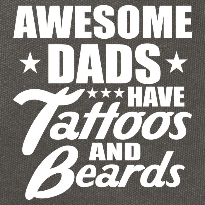 Awesome Dads Have Tattoos And Beards Cotton Canvas Backpack