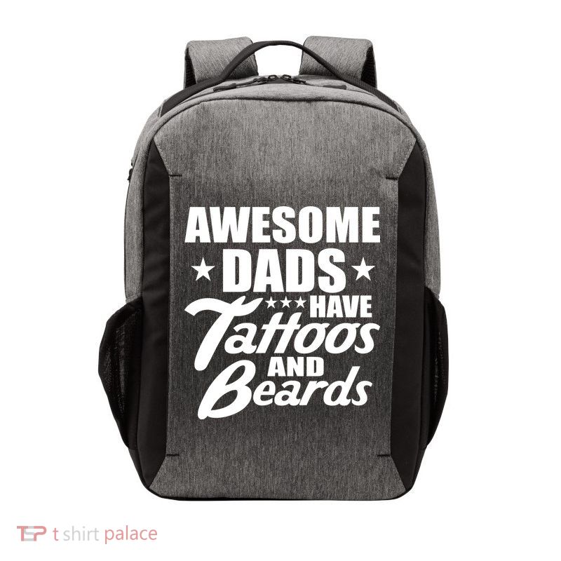 Awesome Dads Have Tattoos And Beards Vector Backpack