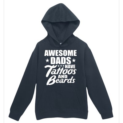 Awesome Dads Have Tattoos And Beards Urban Pullover Hoodie