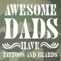Awesome Dads Have Tattoos And Beards Funny Legacy Tie Dye Trucker Hat
