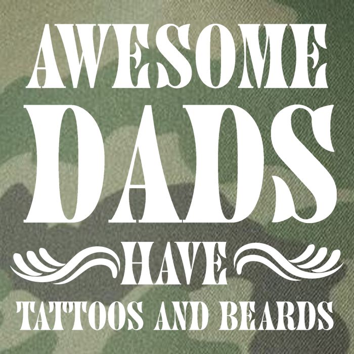 Awesome Dads Have Tattoos And Beards Funny Legacy Tie Dye Trucker Hat