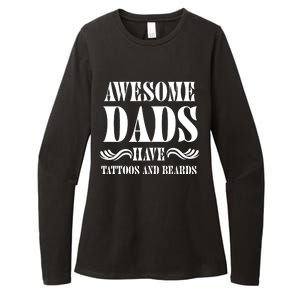 Awesome Dads Have Tattoos And Beards Funny Womens CVC Long Sleeve Shirt