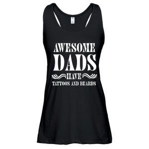 Awesome Dads Have Tattoos And Beards Funny Ladies Essential Flowy Tank