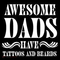 Awesome Dads Have Tattoos And Beards Funny Youth Performance Sprint T-Shirt