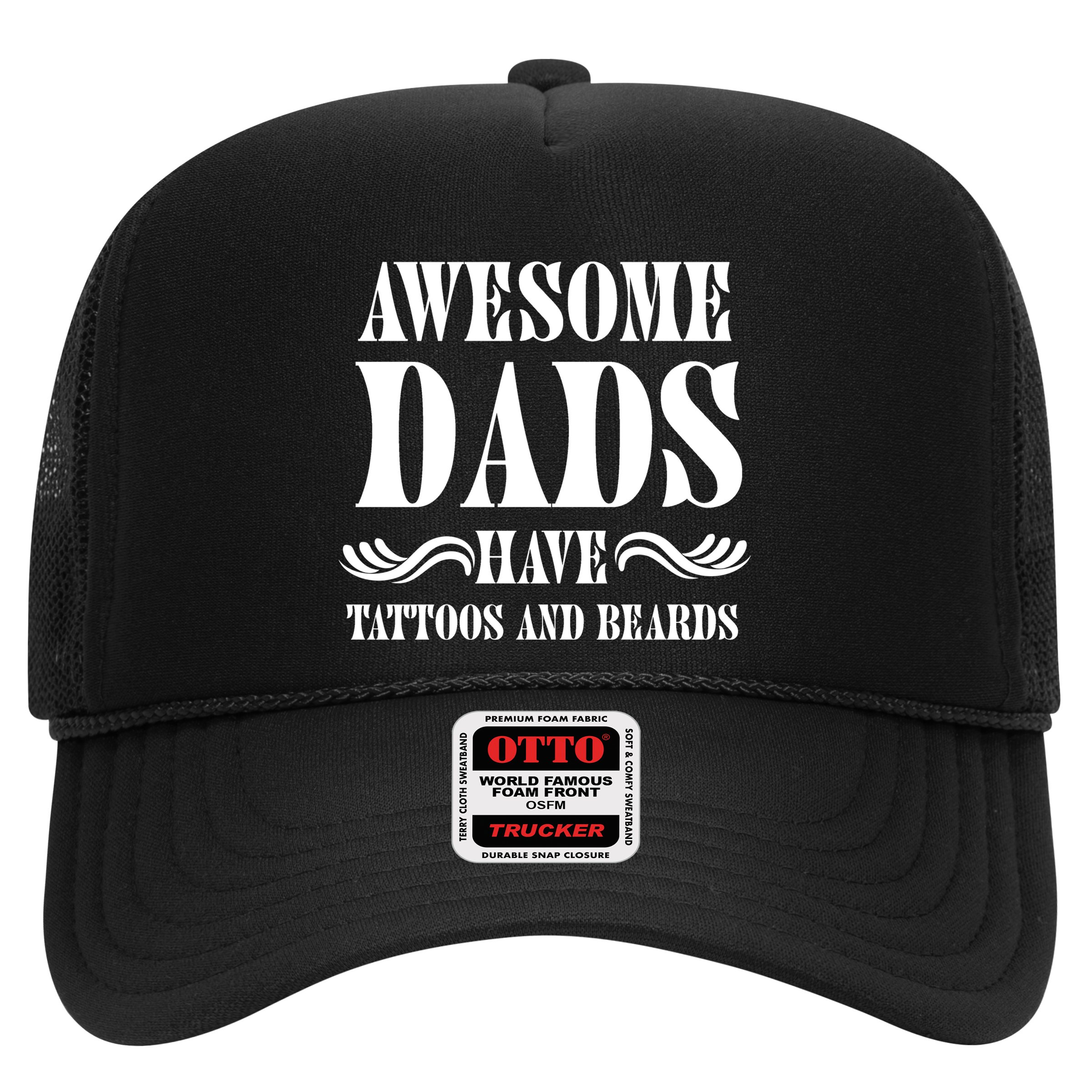 Awesome Dads Have Tattoos And Beards Funny Hat