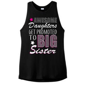 Awesome Daughter Promoted To Big Sister Ladies PosiCharge Tri-Blend Wicking Tank