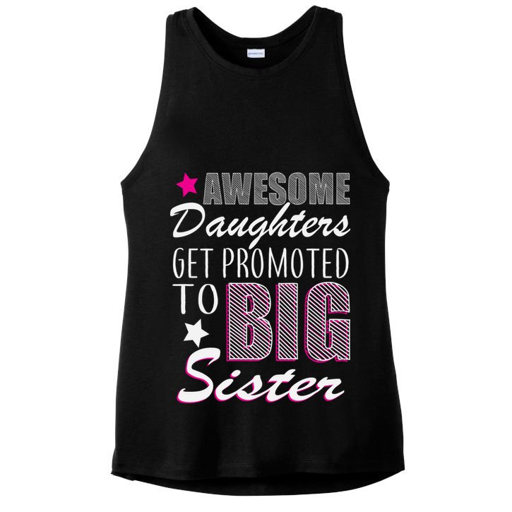 Awesome Daughter Promoted To Big Sister Ladies PosiCharge Tri-Blend Wicking Tank