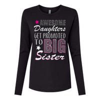 Awesome Daughter Promoted To Big Sister Womens Cotton Relaxed Long Sleeve T-Shirt