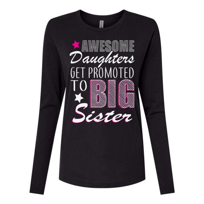 Awesome Daughter Promoted To Big Sister Womens Cotton Relaxed Long Sleeve T-Shirt