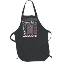 Awesome Daughter Promoted To Big Sister Full-Length Apron With Pockets