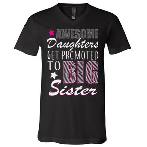 Awesome Daughter Promoted To Big Sister V-Neck T-Shirt