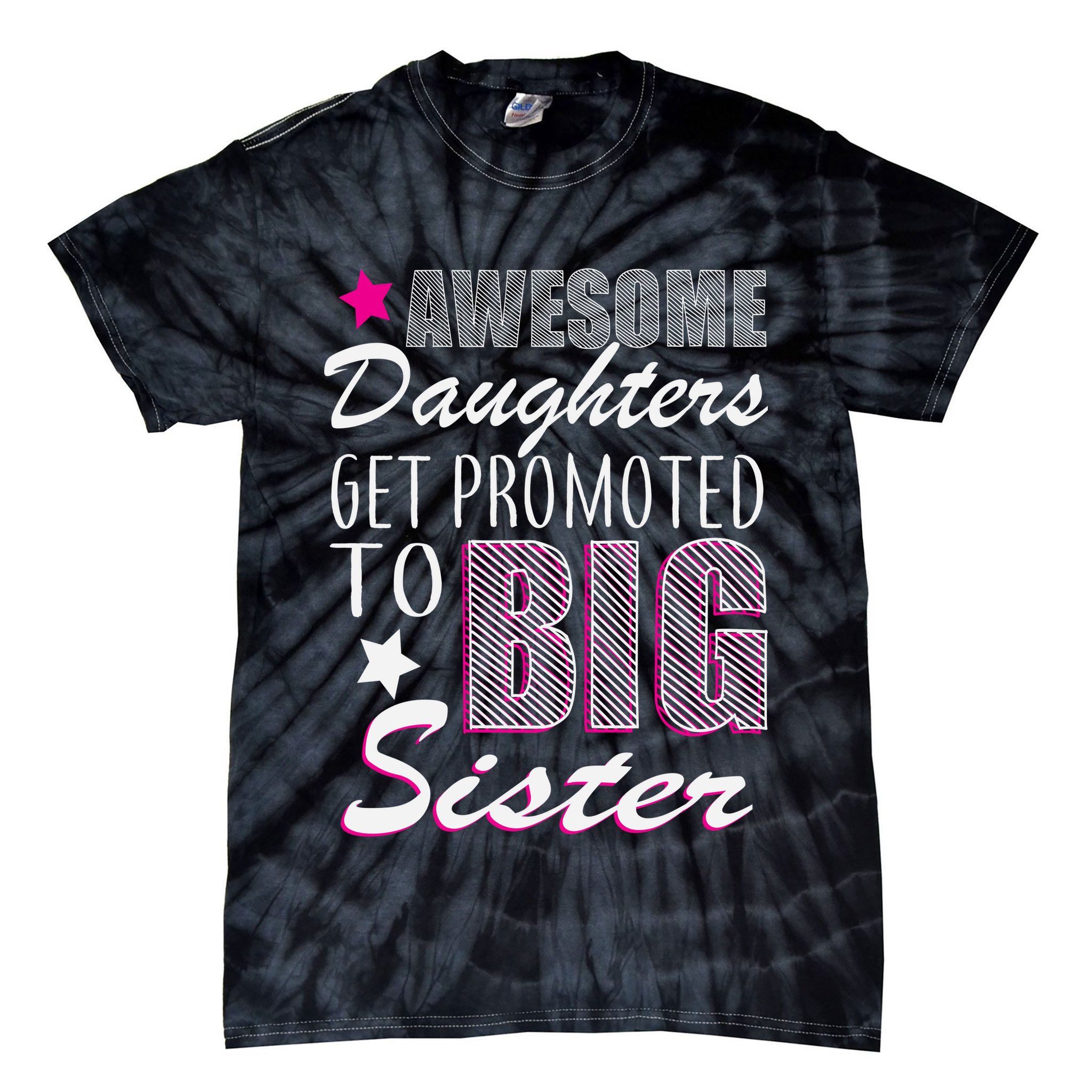 Awesome Daughter Promoted To Big Sister Tie-Dye T-Shirt