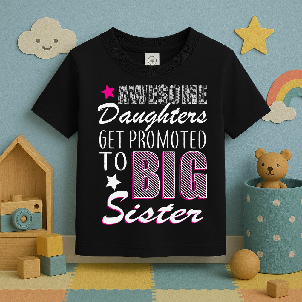 Awesome Daughter Promoted To Big Sister Toddler T-Shirt