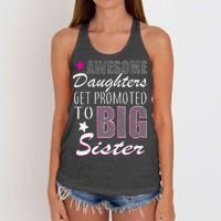 Awesome Daughter Promoted To Big Sister Women's Knotted Racerback Tank