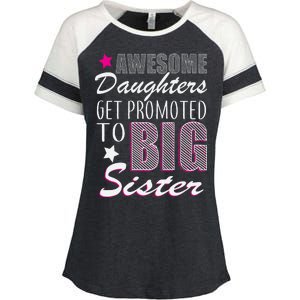 Awesome Daughter Promoted To Big Sister Enza Ladies Jersey Colorblock Tee