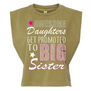 Awesome Daughter Promoted To Big Sister Garment-Dyed Women's Muscle Tee