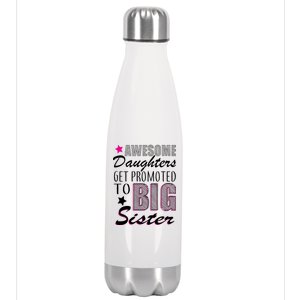 Awesome Daughter Promoted To Big Sister Stainless Steel Insulated Water Bottle