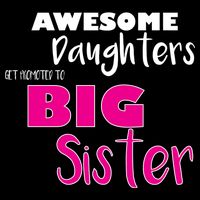 Awesome Daughters Get Promoted To Big Sister Womens T-Shirt