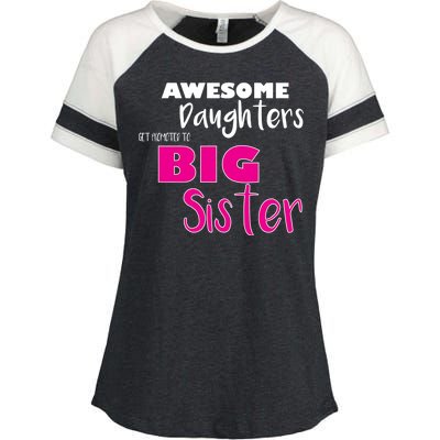 Awesome Daughters Get Promoted To Big Sister Enza Ladies Jersey Colorblock Tee