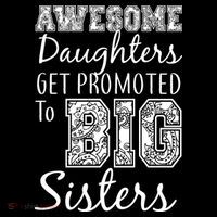 Awesome Daughters Get Promoted To Big Sisters Womens T-Shirt
