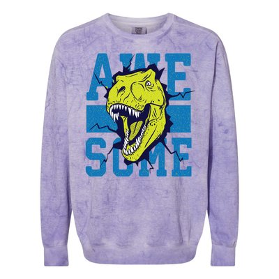 Awesome Dinosaur Cute Colorblast Crewneck Sweatshirt