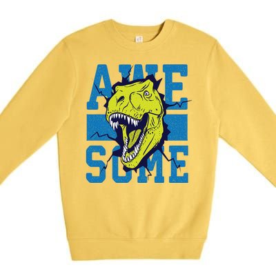 Awesome Dinosaur Cute Premium Crewneck Sweatshirt