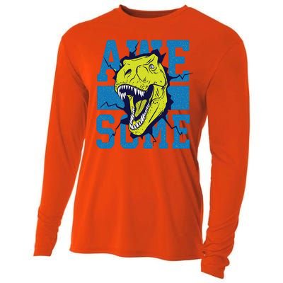 Awesome Dinosaur Cute Cooling Performance Long Sleeve Crew