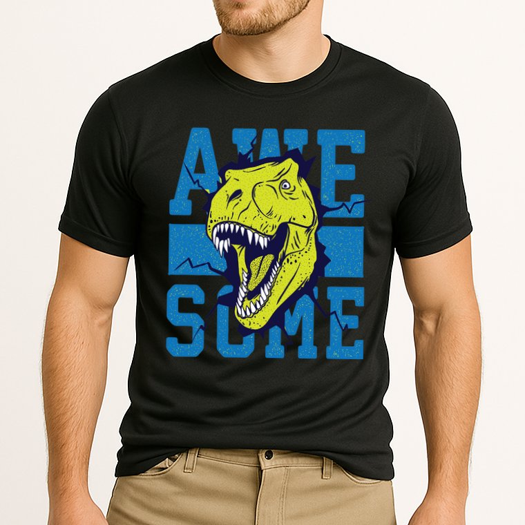 Awesome Dinosaur Cute Performance Shirt