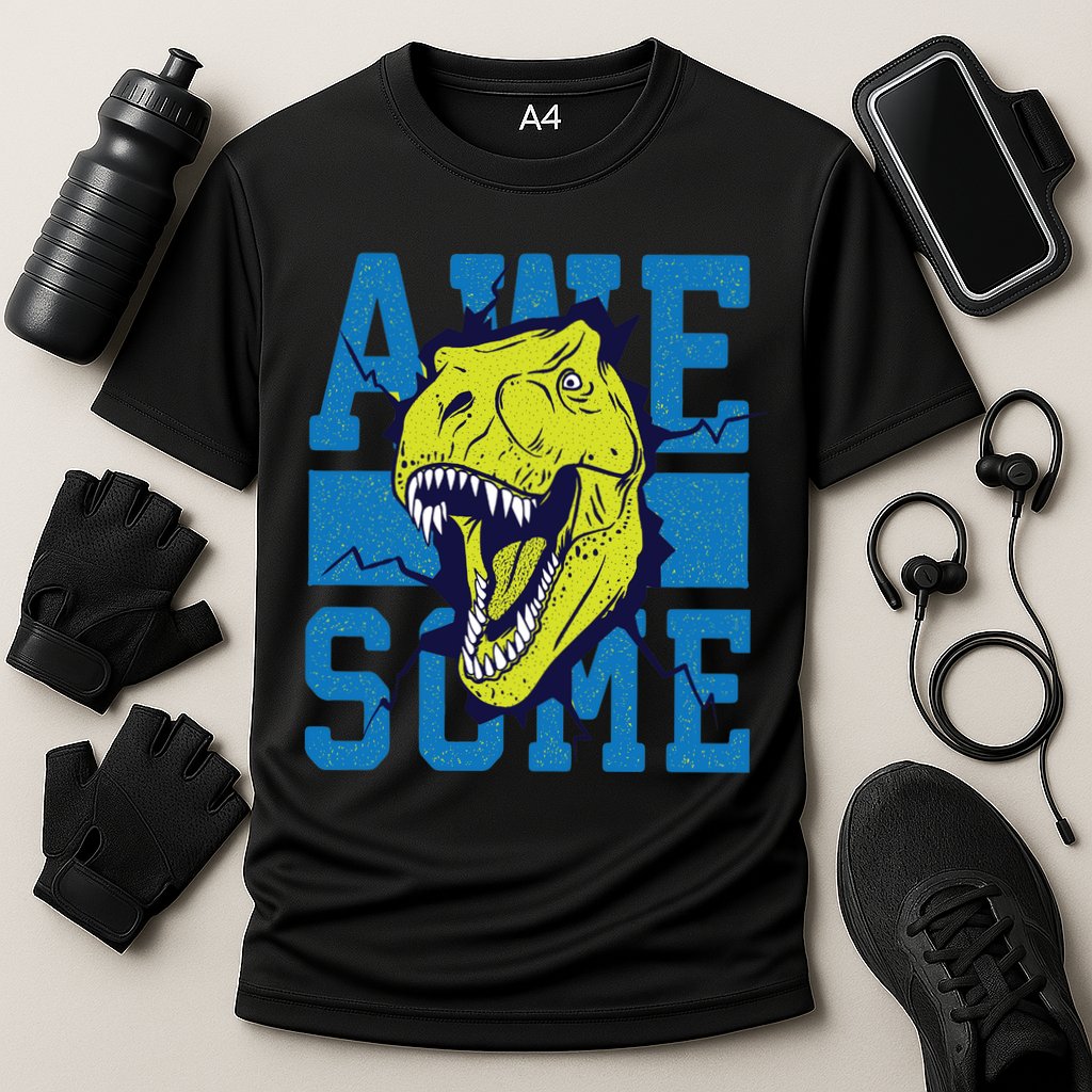 Awesome Dinosaur Cute Performance Shirt