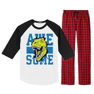 Awesome Dinosaur Cute Raglan Sleeve Pajama Set