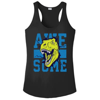 Awesome Dinosaur Cute Ladies PosiCharge Competitor Racerback Tank