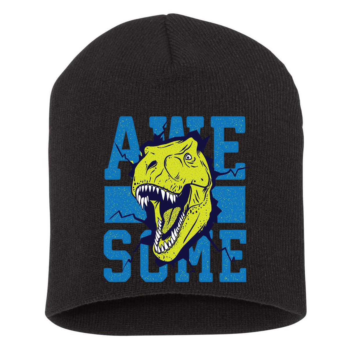 Awesome Dinosaur Cute Short Acrylic Beanie