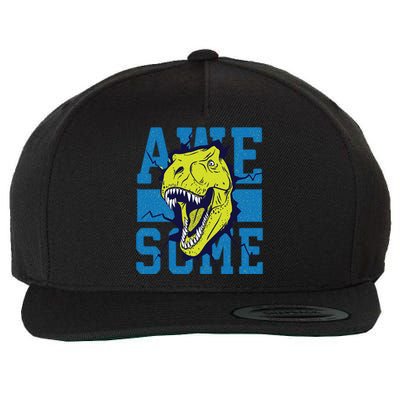 Awesome Dinosaur Cute Wool Snapback Cap