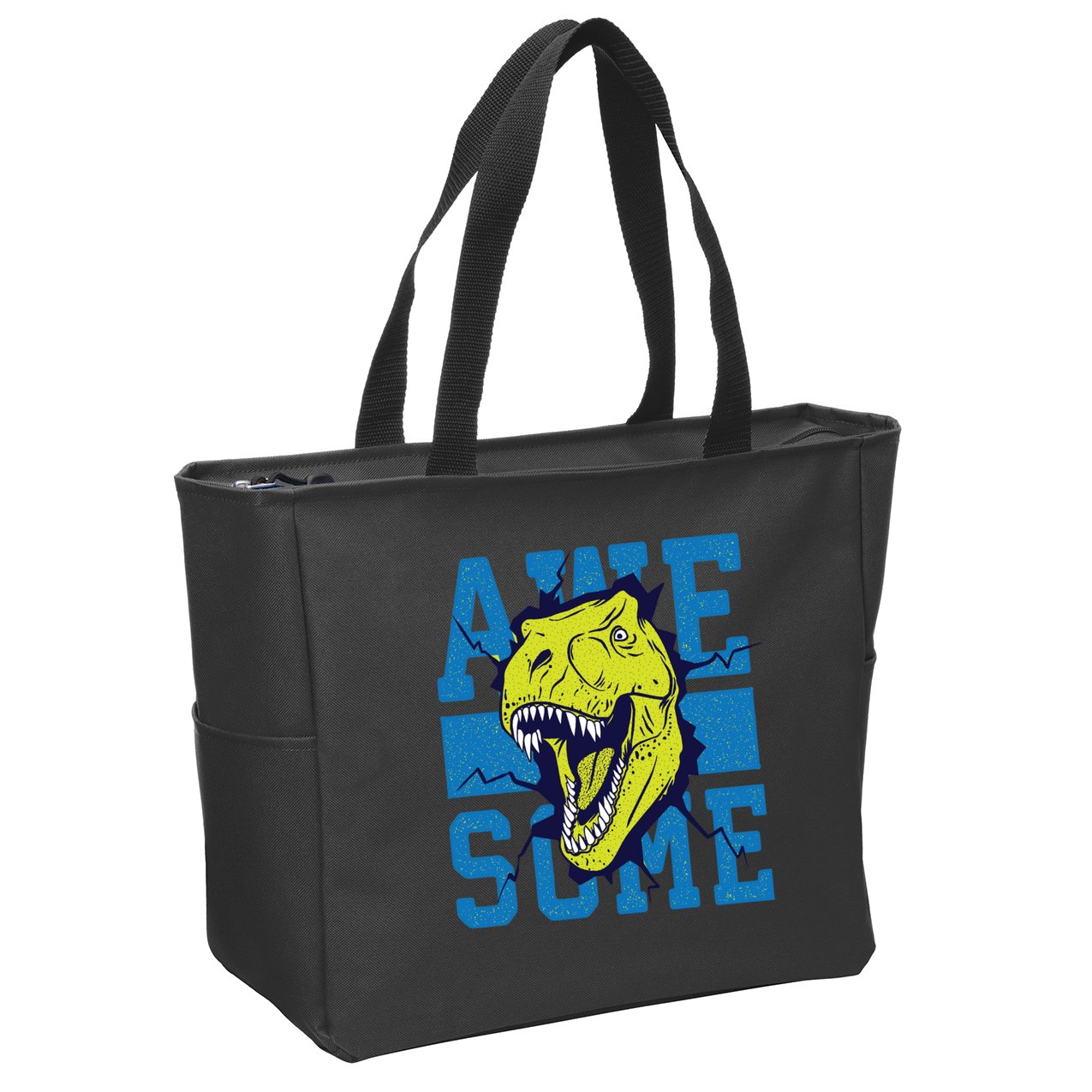 Awesome Dinosaur Cute Zip Tote Bag