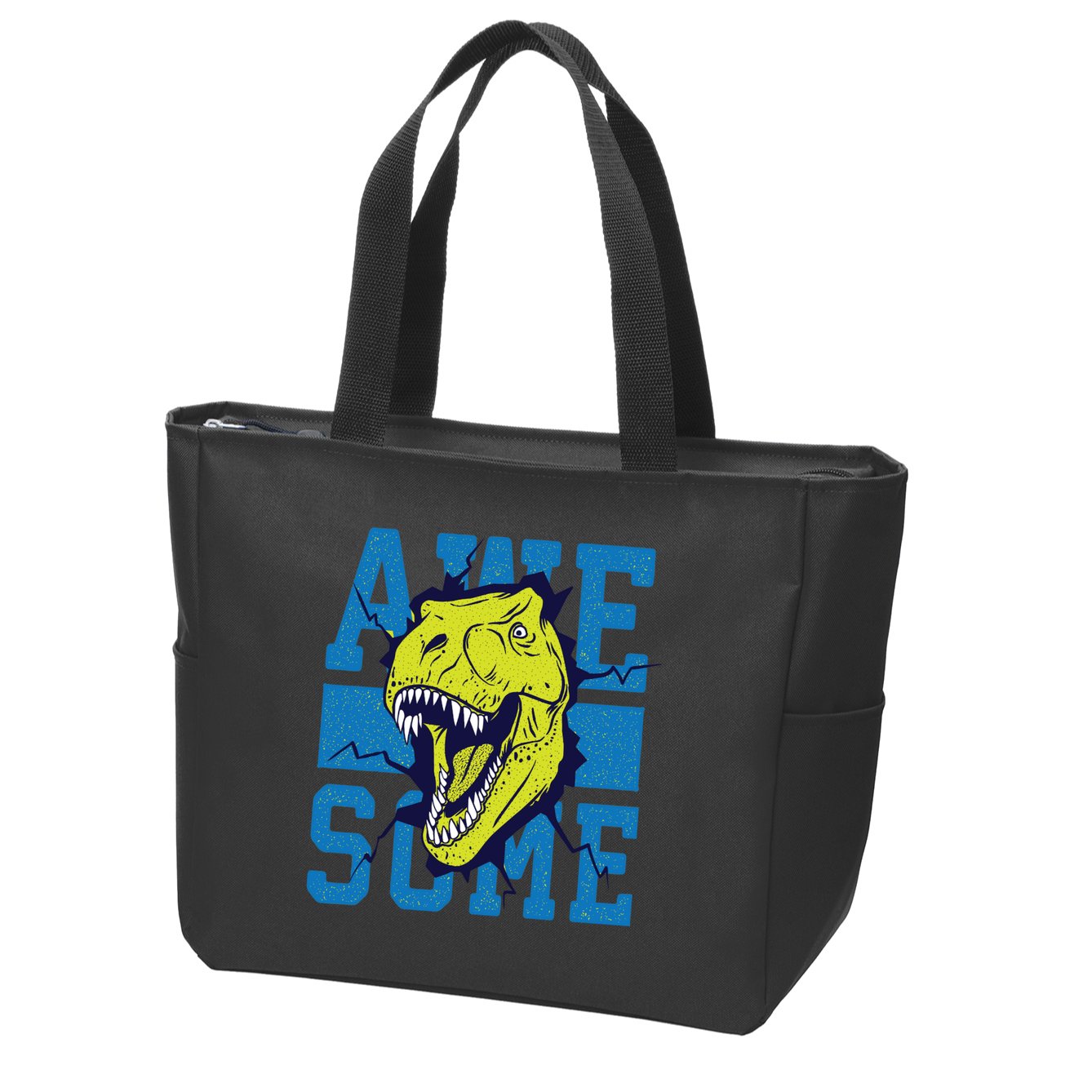 Awesome Dinosaur Cute Zip Tote Bag