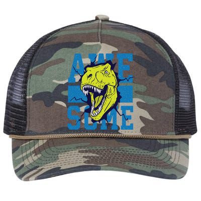 Awesome Dinosaur Cute Retro Rope Trucker Hat Cap