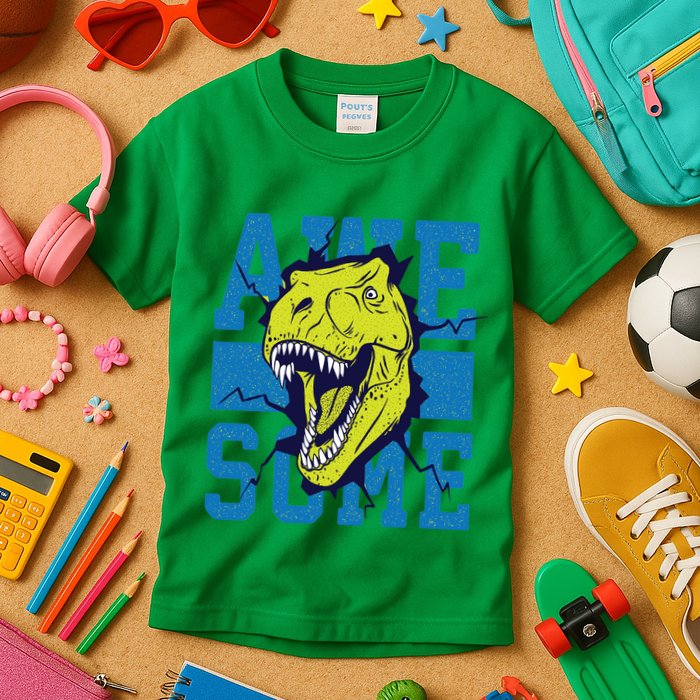 Awesome Dinosaur Cute Kids T-Shirt
