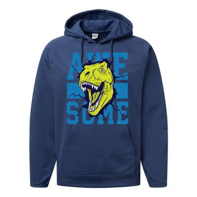 Awesome Dinosaur Cute Performance Fleece Hoodie