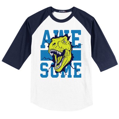 Awesome Dinosaur Cute Baseball Sleeve Shirt