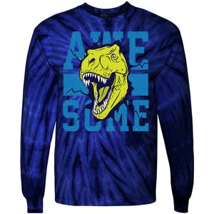 Awesome Dinosaur Cute Tie-Dye Long Sleeve Shirt