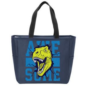 Awesome Dinosaur Cute Zip Tote Bag