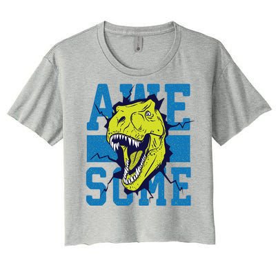 Awesome Dinosaur Cute Women's Crop Top Tee