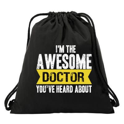 Awesome Doctor Drawstring Bag
